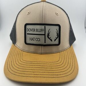 Dover Bluff Hat Co. Adjustable Ball Cap Mesh Yellow Beige Gray One Size